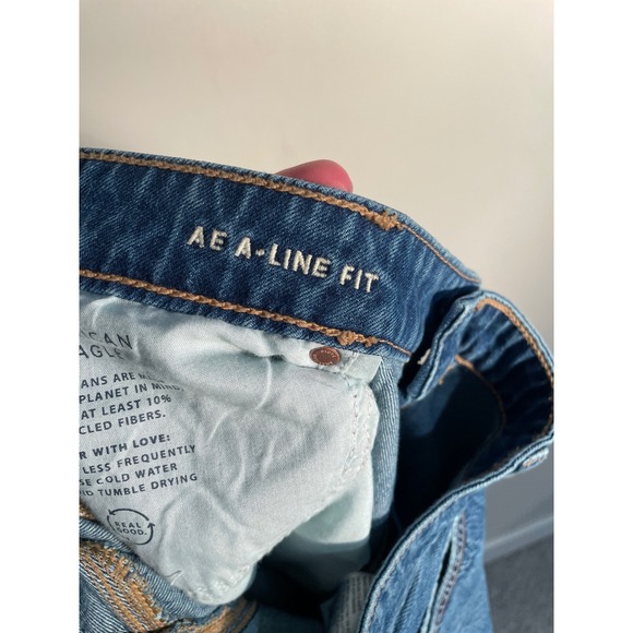 American Eagle A-Line Fit Wide Leg Baggy Jeans Size 12 Casual Effortless 2025 - Picture 11 of 14